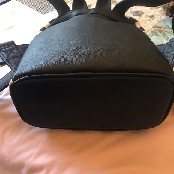 Betsey Johnson Black and White Heart Embellished Backpack - Picture 9 of 12